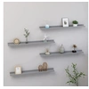 Image de Wandschappen 4 st 80x9x3 cm grijs326676