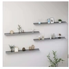 Image de Wandschappen 4 st 100x9x3 cm grijs326677