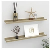 Image de Etagères murales 2 pcs blanc et chêne sonoma 60x9x3 cm