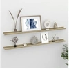 Image de Etagères murales 2 pcs blanc et chêne sonoma 115x9x3 cm