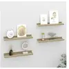 Image de Wandschappen 4 st 40x9x3 cm wit en sonoma eikenkleurig326694