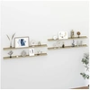 Image de Wandschappen 4 st 115x9x3 cm wit en sonoma eikenkleurig326698