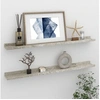 Image de Wandschappen 2 st 80x9x3 cm betongrijs326701