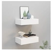 Image de Etagères à tiroirs murales 2 pcs Blanc 40x23,5x10 cm MDF