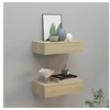Image de Etagères à tiroirs murales 2 pcs chêne 40x23,5x10 cm MDF