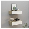 Image de Etagères à tiroir murales 2 pcs Chêne et blanc 40x23,5x10cm MDF