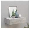 Image de Etagère à tiroir murale Gris béton 40x23,5x10 cm MDF