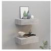 Image de Wandschappen 2 st met lade 40x23,5x10 cm MDF betongrijs330252