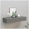 Image de Etagère à tiroir murale Gris 60x23,5x10 cm MDF