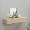 Image de Etagère à tiroir murale chêne 60x23,5x10 cm MDF