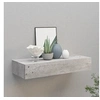 Image de Etagère à tiroir murale Gris béton 60x23,5x10 cm MDF