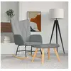 Image de Chaise H. 37.5 cm interieur gris en bois massif