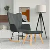 Image de Chaise en bois massif H. 37.5 cm gris interieur