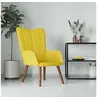 Image de Relaxstoel velours mosterdjaune
