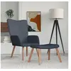 Image de Relaxstoel met voetenbank velours gris foncé