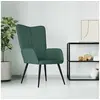 Image de Relaxstoel velours donkergoen