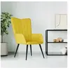 Image de Relaxstoel velours mosterdjaune