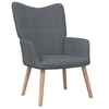 Image de Chaise de Relaxation Fauteuil à Dîner Chaise de Salle à Manger Sièges de Cuisine Maison Intérieur 61,5x69x95,5 cm Gris Foncé Tissu