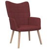 Image de Chaise de Relaxation Fauteuil à Dîner Chaise de Salle à Manger Sièges de Cuisine Maison Intérieur 61,5x69x95,5 cm Rouge Bordeaux Tissu