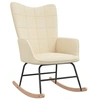 Image de Chaise à bascule Crème Tissu