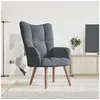 Image de Relaxstoel velours gris foncé