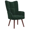 Image de Chaise de relaxation Vert foncé Velours