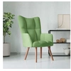 Image de Chaise de relaxation Vert clair Velours