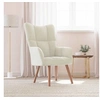 Image de Relaxstoel velours cràmewit