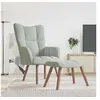 Image de Chaise de relaxation avec repose pied Gris clair Velours