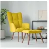 Image de Chaise de relaxation avec repose pied Jaune moutarde Velours