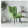 Image de Relaxstoel velours lichtgroen