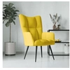 Image de Chaise de relaxation Jaune moutarde Velours
