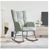 Image de Chaise à Bascule Chaise de Relaxation Siège de Relaxation Fauteuil de Salon Salle de Séjour Maison Intérieur Gris 328139