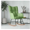 Image de Chaise à bascule Vert clair Velours