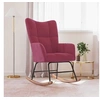 Image de Chaise à bascule Rouge bordeaux Velours