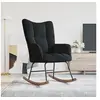 Image de Chaise à bascule Noir Velours