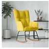 Image de Chaise à bascule Jaune moutarde Velours