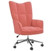 Image de Chaise de Relaxation Fauteuil de Détente Siège de Relaxation Chaise de Détente Salon Salle de Séjour Intérieur Rose Velours