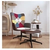 Image de Chaise de Relaxation avec Repose-pied Siège de Relaxation Chaise de Détente Fauteuil de Salon Salle de Séjour Salon Patchwork Tissu