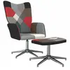 Image de Relaxstoel met voetenbank patchwork tissu