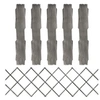 Image de Clôture à treillis 5 pcs Gris Bois de sapin massif 180x60 cm