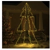 Image de Arbre de Noël Cône 300 LED d'Intérieur/d'Extérieur Sapin de Noël Décoration de Noël Ornement de Noël Jardin Patio Arrière-cour Salon 120x220 cm