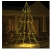 Image de Arbre de Noël Cône 360 LED d'Intérieur/d'Extérieur Sapin de Noël Décoration de Noël Ornement de Noël Jardin Patio Arrière-cour Salon 143x250 cm
