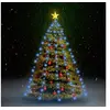Image de Guirlande Lumineuse d'Arbre de Noël Lumière de Décoration de Noël Ornement de Noël Jardin Extérieur Cour 150 LED Bleu 150 cm