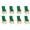 Image de Lot de 8 Chaises Inclinables de Jardin avec Coussins, Sièges de Terrasse, Chaises de Salle à Manger, Meubles de Patio 3072546