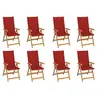 Image de Tuinstoelen 8 st verstelbaar met kussens massief teakhout3072547