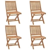 Image de Chaises pliables de jardin 4 pcs Bois de teck solide 3072804