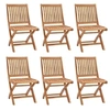 Image de Chaises pliables de jardin 6 pcs Bois de teck solide 3072805