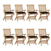Image de Lot de 8 chaise H. 89 cm exterieur noir en bois massif