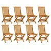 Image de Chaises de jardin pliables lot de 8 Bois de teck massif